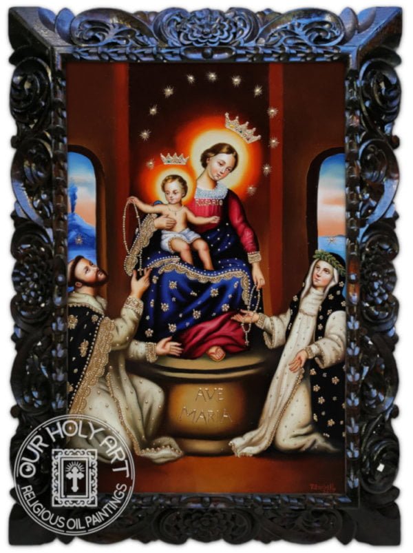 Our Lady of the Rosary with St. Dominic and St. Catherine