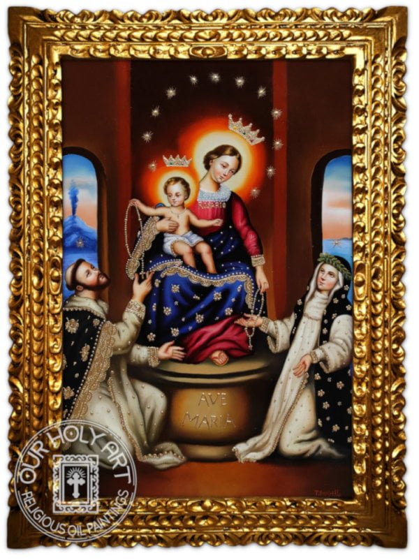 Our Lady of the Rosary with St. Dominic and St. Catherine