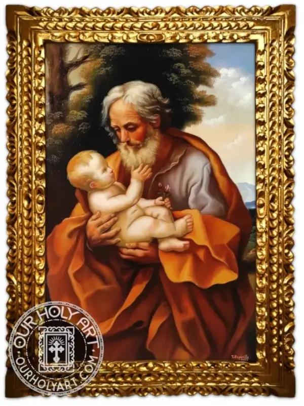 Saint Joseph and The Child Catholic Art by OurHolyArt