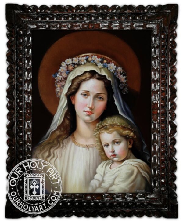 The Virgin and The Christ Child Catholic oil painting by OurHolyArt