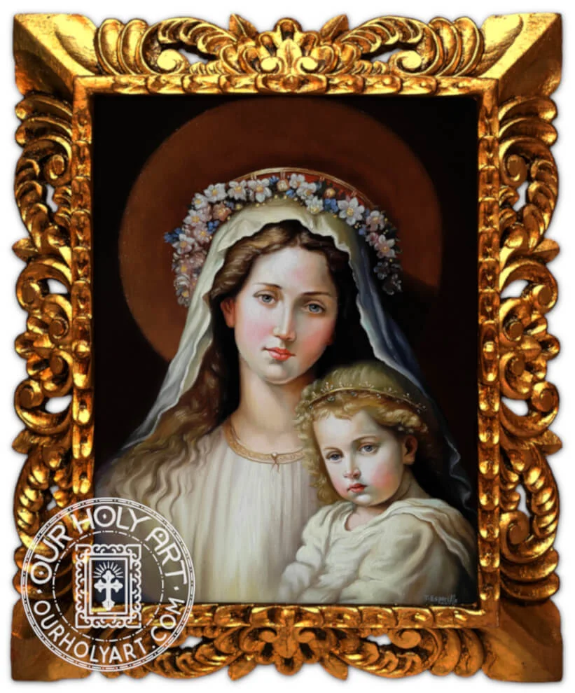 The Virgin and The Christ Child Catholic oil painting by OurHolyArt