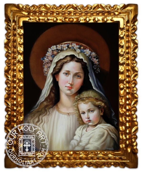 The Virgin and The Christ Child Catholic oil painting by OurHolyArt